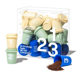 SATURNBIRD Coffee Instant Cold Brew - Light, Medium Roast Variety Pack, 3 Roast Levels (NO.1-3), 100% Arabica Coffee Powder, Enjoy Cold/Hot, 24 Single Serves Perfect for Iced Coffee