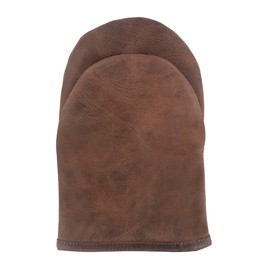 Cast Leather Co., Oven Glove Heat Resistant, Hand Protector for Baking, Cooking Accessories, Kitchen Essentials, Full Grain Leather, Handmade, Bourbon Brown