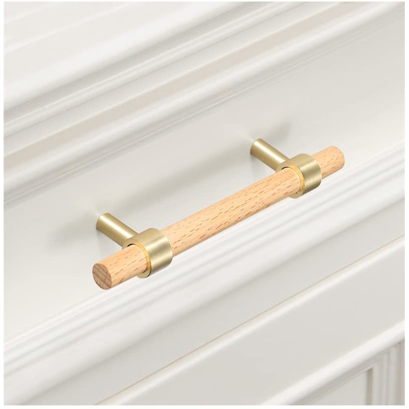 SYZOW 6 Pack Wood Cabinet Pulls 160Hole Center Wood Cabinet