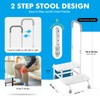 FORTEMOTUS 2 Step Stool with Handle for Elderly - Heavy