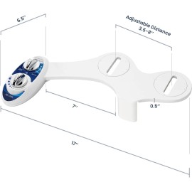 LUXE Bidet NEO 185 - Self-Cleaning, Dual Nozzle, Non-Electric Bidet Attachment