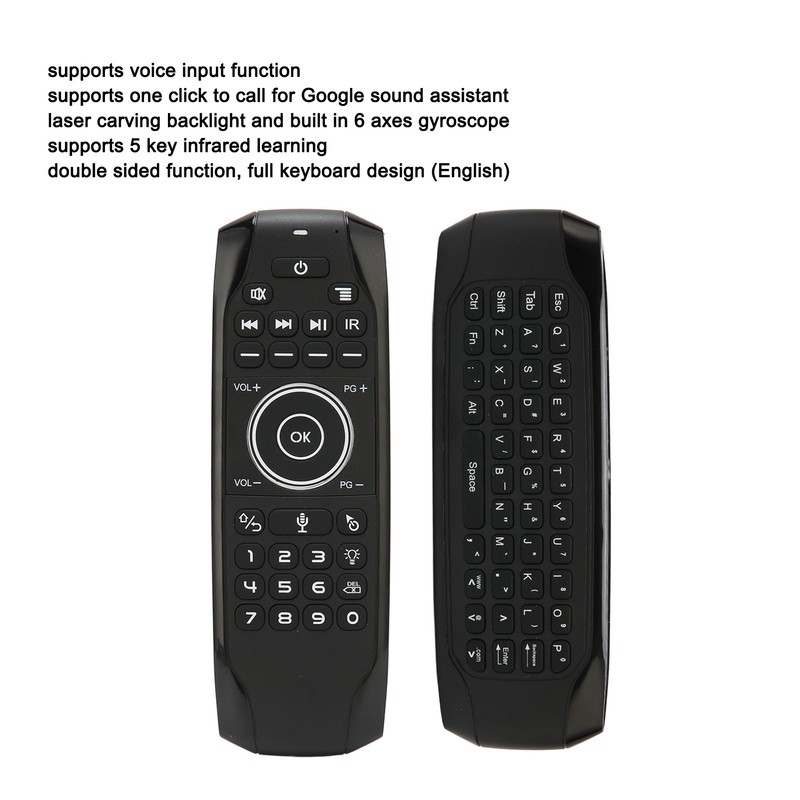 Voice Remote Control Replacement Backlight Double Sided 2.4G Wireless Remote
