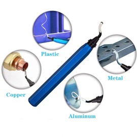 YUENTOEN Deburring Tool Kit, RB1100 Handle Metal Deburring Tool with 20pcs High Speed Steel Rotary Burr Removal Blades, Hand Deburring Tool for Wood Plastic Soft Metal Aluminum Copper