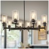 L LOHAS LED 8-Light Black Chandelier for Dining Room Light