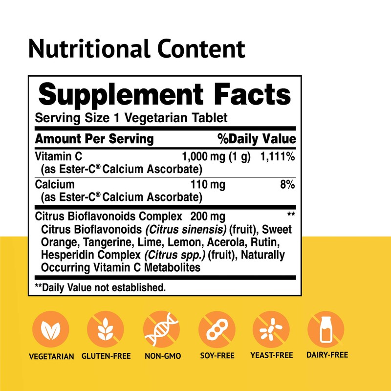 American Health Ester-C with Citrus Bioflavonoids, 1000 mg, 90 Tablets
