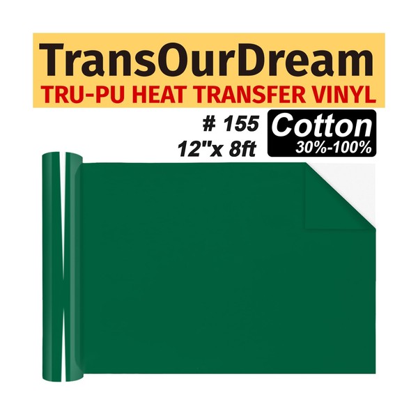 TransOurDream Matte Green HTV Heat Transfer Vinyl Roll for All
