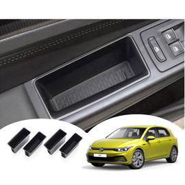 GAFAT 2020-2023 2024 V-W Golf 8 MK8 GTI GTD GTE Storage Box, Car Front Door Handle Armrest Storage Box Golf 8, Organiser Designed for Car Door, Golf 8 Accessories [Front & Back Door, Pack of 4]