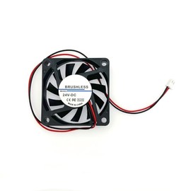 JZK 60 x 60 x 10 mm 2-Pin DC 24V Mini Fan with Cables 6010 Small Quiet Fan 60 mm 6 cm 24 V Brushless DC Fan PC Case Fan 3D Printer Fan with Cable and Plug