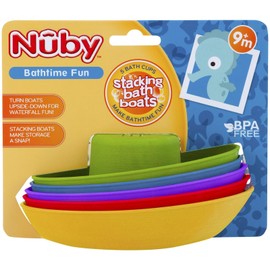 Nuby 5-Pack Stacking Bath Boats