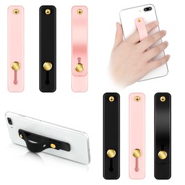 Weewooday 6 Pieces Phone Grip Holder Cell Phone Grip Strap Telescopic Phone Finger Strap Stand Universal Finger Kickstand for Most Smartphones (Vibrant Colors)