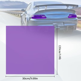 YiGia Tail Light Tint 12" X 3.9ft Self Adhesive Taillight Tint for Car Fog Light Rear Lamp Tail Light Car Sticker UV Protection Film Purple