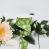 Craig Bachman 1.5" Diagonal Glitter Check Ribbon: Moss Green (10