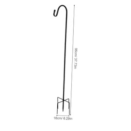 MERRYHAPY 2Pcs Wear Resistant Shepherds Hook for Garden Durable Ground Hook for Hanging Lanterns Planters Bird Feeders More Stylish Outdoor Accessory with Paw Base for Stability