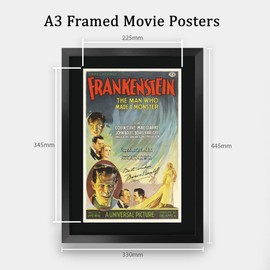 HWC Trading FR A3 Frankenstein 1931 Gifts Ducked Poster Signed Autograph Photo for Fans of Film Memorabilia - A3 Framed