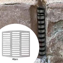Baoblaze 40x Stainless Steel Brick Weep Hole Covers for Brick Walls Replace Multipurpose Practical Fill Weep Holes Wall Cracks Inserts