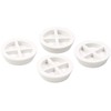 infactory Vibration Plate: Set of 4 Vibration Dampers, Universal, White