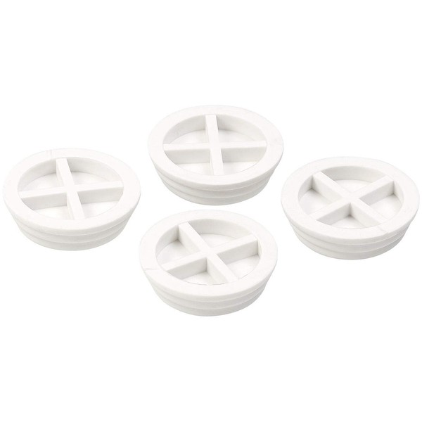 infactory Vibration Plate: Set of 4 Vibration Dampers, Universal, White