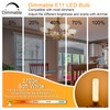 LFLAMPON E11 LED Bulb 100W 120W 150W Halogen Equivalent, 120V
