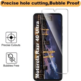 LXEEOLX [2 Pack Ultra High Definition Soft Screen Protector for Motorola Razr 50 Ultra 5G, Upgraded Non-breakable Flexible Hydrogel Phone Film [Scratch Resistant][Bubble Free][High Sensitive]