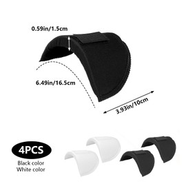 Shoulder Pads for Women Clothes, 2 Pairs Thick 1.5cm Anti-Slip Detachable Foam Shoulder Pads for Blazers & Suits, Sew-in Shoulder Enhancers for T-Shirts & Coats, Reusable