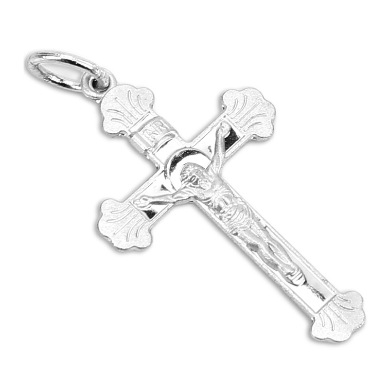 Crucifix Necklace Exquisite 925 Sterling Silver Men's Women's Jesus Cross