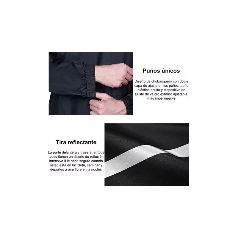 Limon Impermeable Reflejante De Capucha Motociclista+zapato Lluvia