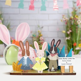 Some Bunny Loves You Easter Basket Essentials, Stuffers Cute Desk Companion - Small Gift for Teens, Friends, Coworkers, Creative Greeting Cards, Spring Ornaments for Season Holiday Table Decorations