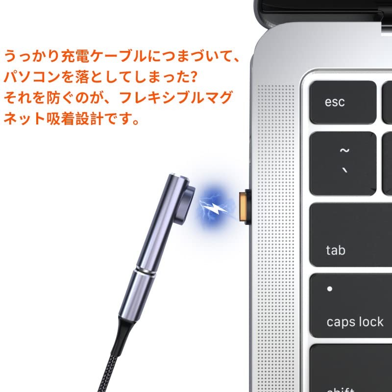 Magnetic USB C to L-Shape Converter Adapter [40Gbps High Speed