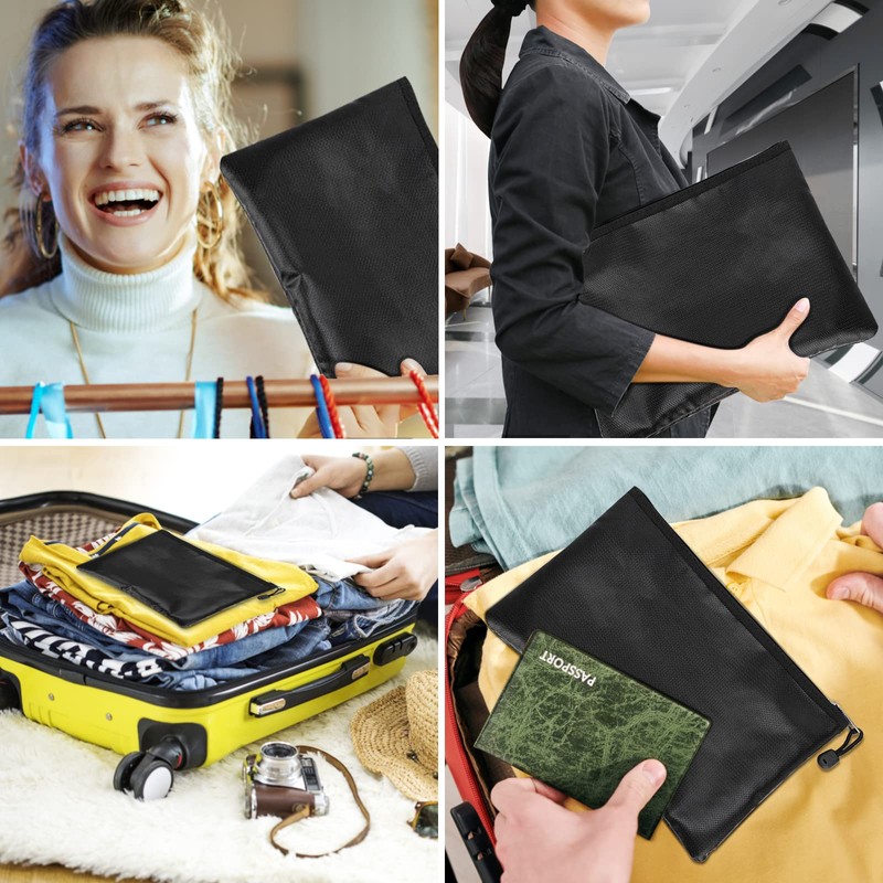 DBREAKS Fireproof for Document Bag, Pack of 2 Fireproof Bag,