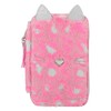 Depesche 12787 TOPModel Wild-Filled 3-Compartment Pencil Case in Pink, with