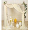 SHERWAY 2 Panels Chiffon Fabric Drapery Wedding Arch Drapes, Party