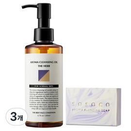 [Includes aroma handmade soap] Sosoko Aroma Cleansing Oil Sebum Removal for all skin types, 3 pieces, 200ml / [아로마 수제비누 포함] 소소코 아로마 클렌징오일 피지제거 모든피부용, 3개, 200ml
