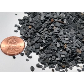 Small World Slate & Stone Aquarium Gravel - Natural Coarse Sand Substrate for Aquascaping Planted, Freshwater and Saltwater Tanks - Gravel Size Approx. 1/32" to 1/8" (6 lbs)