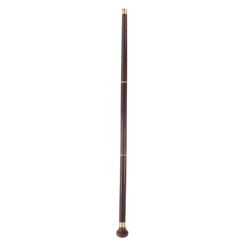 Elderly Wenge Walking Stick Elegant Ergonomic Detachable Round Grip Walking