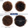 YAMEL Afro Puff Drawstring Ponytail Medium Bun Extensions Light Chestnut