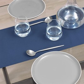 Style Decor W2602710 Table Runner/Table Center, 11.8 x 51.2 inches (30 x 130 cm), 100% Cotton, Reversible Type, Solid Ox, Navy Blue