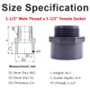 UPVC Pipe Threaded Connector, Industrial Grade ANSI SCH80 Gray U-PVC