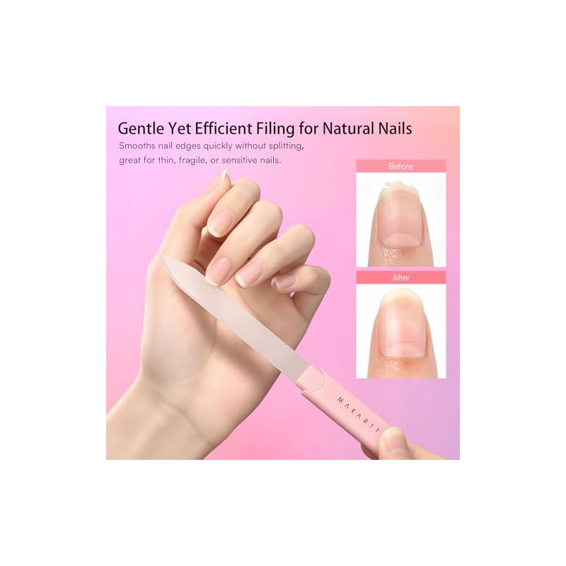 Makartt Glass Nail File for Natural Nails: Reusable Nail Care