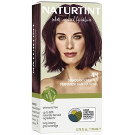 Naturtint 4M Mahogany Chestnut Permanent Hair Color (Pack of 1), Ammonia Free, Vegan, Cruelty Free, up to 100% Gray Coverage, Long Lasting Results (Packaging may vary)