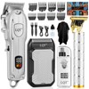 Hair Clippers for Men with LED Display, 4-Piece Cordless Grooming