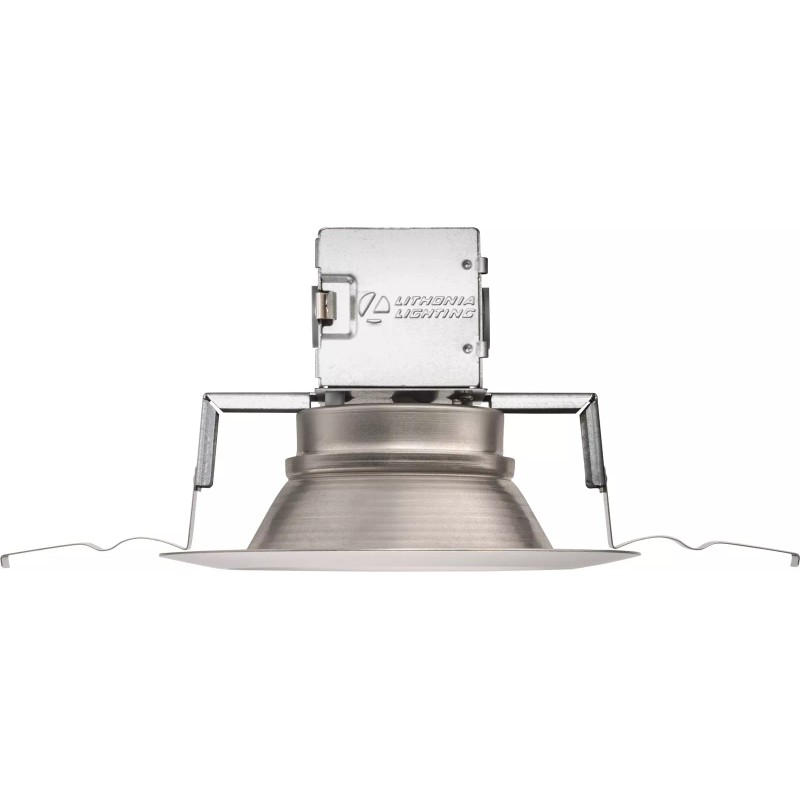 Lithonia Lighting OneUp 6 in. Round Brushed Nickel 3000K LED