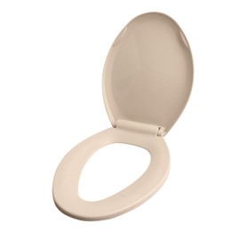 Highcraft B4TSPE Elongated Plastic Toilet Seat Slow Close ∙ Easy Remove, Bone