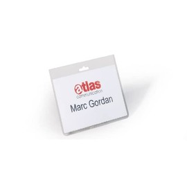 Durable Name Badge with Closed Front | Format 60 x 90 mm | Pack of 5 | Transparent