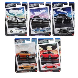 Hot Wheels National Icons Collection Silver Series – 5-Car Die‑Cast Set, 1:64 Scale, Ages 3+ (HRT81‑956G)