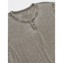 Lucky Brand Men's Venice Burnout Notch Neck Tee Shirt, Dark Olive, XX-Large
