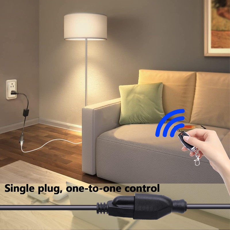 Extension Cord with Switch,Remote Control Extension Cable Waterproof Switch 1.65FT/0.5m,1250W