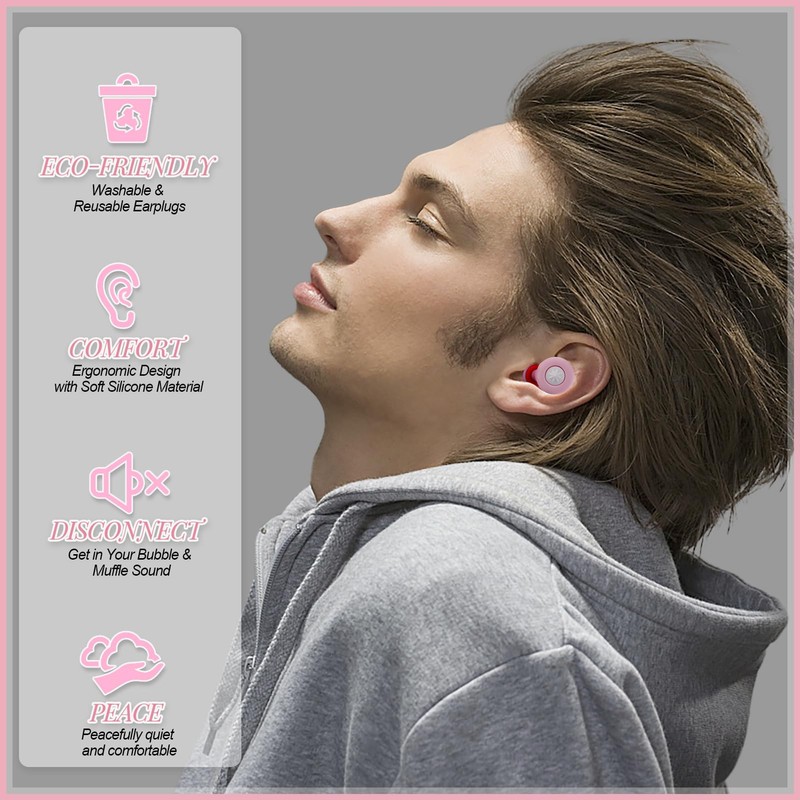anforee Ear Plugs for Noise Cancelling - Sleep Ear Plugs