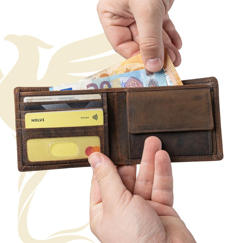 Hörner Fortuna Adult Premium Leather Wallet Brown Compact 1 Compartment