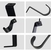 ZAAWUUT Ceiling Mount Curtain Bracket, 3-Pack Black Iron Metal Rod