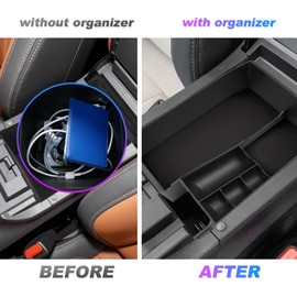 SXCY Fit for 2020-2022 2023 2024 2025 Subaru Outback Armrest Box Console Organizer Tray 2023 2024 2025 Outback Accessories Console Tray for 2023 2024 2025 Outback Console Organizer Black Upper Box